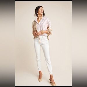 Pilcro White High-Rise Denim Legging- NWT- size 30